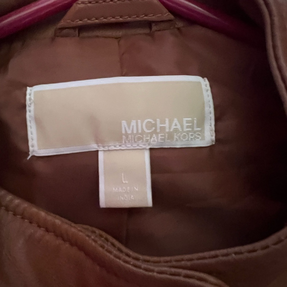 MICHAEL Michael Kors Brown Leather Jacket - Picture 2 of 3